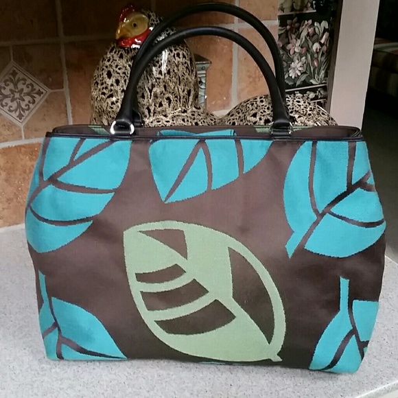 😍Talbots Palm Leaf Tote😍 - Picture 2 of 7